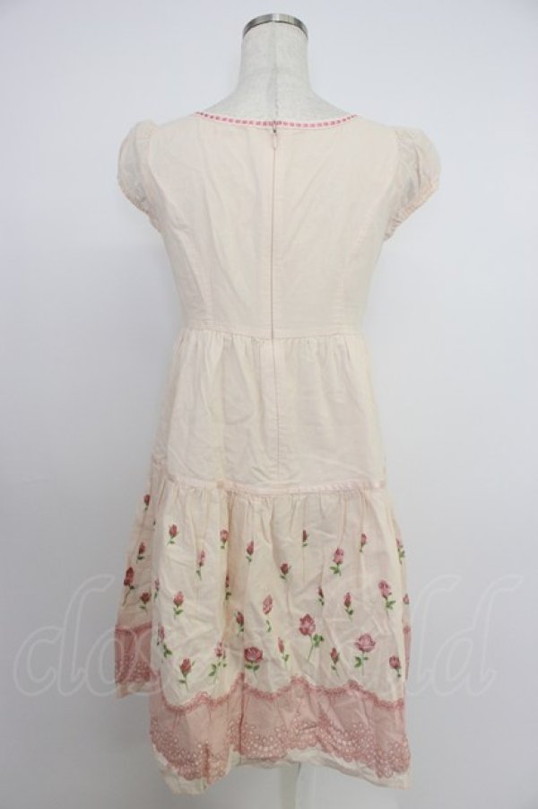 画像2: Emily Temple cute / ローズレースプリント半袖ワンピース  ピンク T-26-03-21-026-ET-OP-SA-ZT (2)