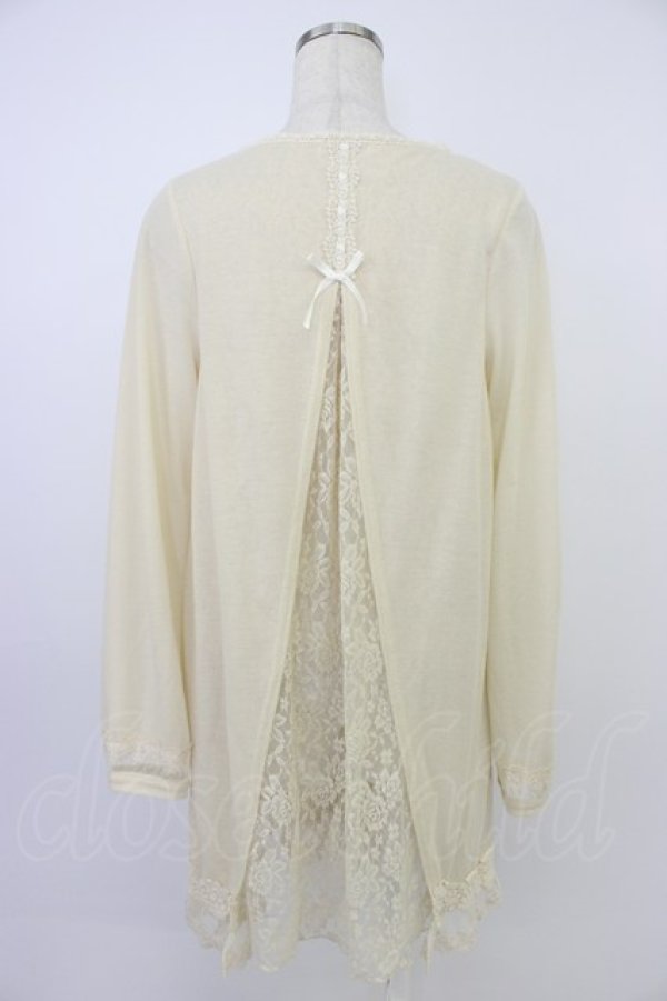 画像2: axes femme / バックレースロングカーディガン M アイボリー T-26-03-21-028-AX-TO-SA-ZT (2)
