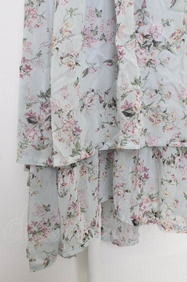 画像4: axes femme / 花柄肩あきワンピース M サックス T-26-03-21-031-AX-OP-SA-ZT (4)