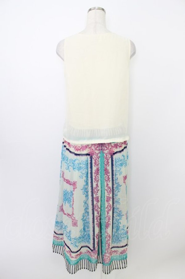 画像2: axes femme / 重ね着風ノースリーブワンピース M アイボリー× T-26-03-21-032-AX-OP-SA-ZT (2)