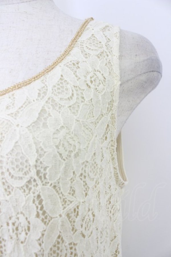 画像3: axes femme / 重ね着風ノースリーブワンピース M アイボリー× T-26-03-21-032-AX-OP-SA-ZT (3)