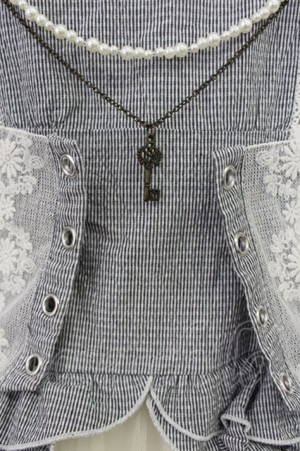 画像3: axes femme / 異素材組み合わせワンピース M グレー×アイボリー T-26-03-21-033-AX-OP-SA-ZT (3)