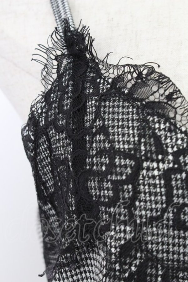 画像4: axes femme / チェック柄キャミワンピース M ブラック T-26-03-21-034-AX-OP-SA-ZT (4)