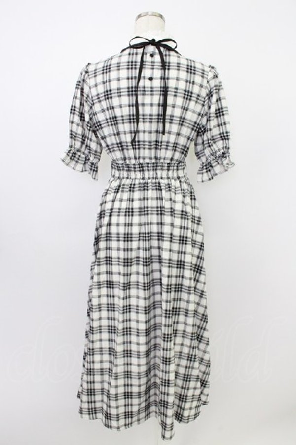 画像2: m petit by misako / ワンピース S 黒Ｘ白チェック半袖 T-26-03-21-035-0-OP-SA-ZT (2)