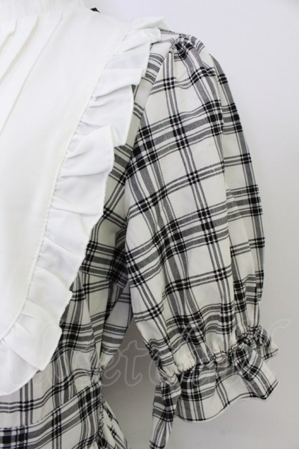 画像3: m petit by misako / ワンピース S 黒Ｘ白チェック半袖 T-26-03-21-035-0-OP-SA-ZT (3)