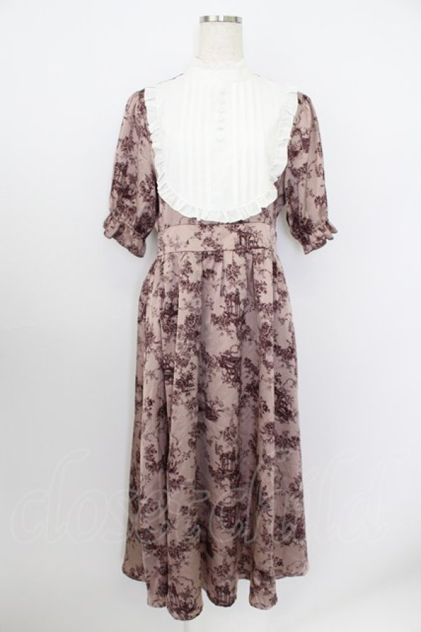 画像1: m petit by misako / AM*トワルドジュイワンピース S ピンク T-26-03-21-036-LO-OP-SA-ZT (1)