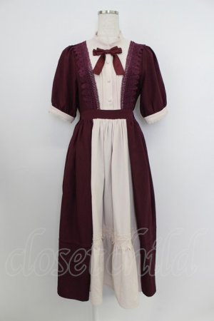 画像: axes femme kawaii / エレガントドールワンピース M ワイン T-26-03-21-038-AX-OP-SA-ZT