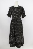 画像1: m petit by misako / 梨地水玉半袖ワンピース S 黒 T-26-03-21-040-LO-OP-SA-ZT (1)