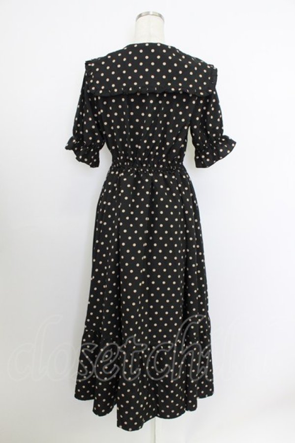 画像2: m petit by misako / 梨地水玉半袖ワンピース S 黒 T-26-03-21-040-LO-OP-SA-ZT (2)