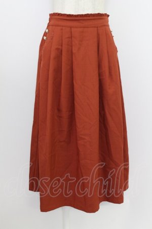 画像: axes femme / サス付きタックスカート  オレンジ T-26-03-21-043-AX-SK-SA-ZT