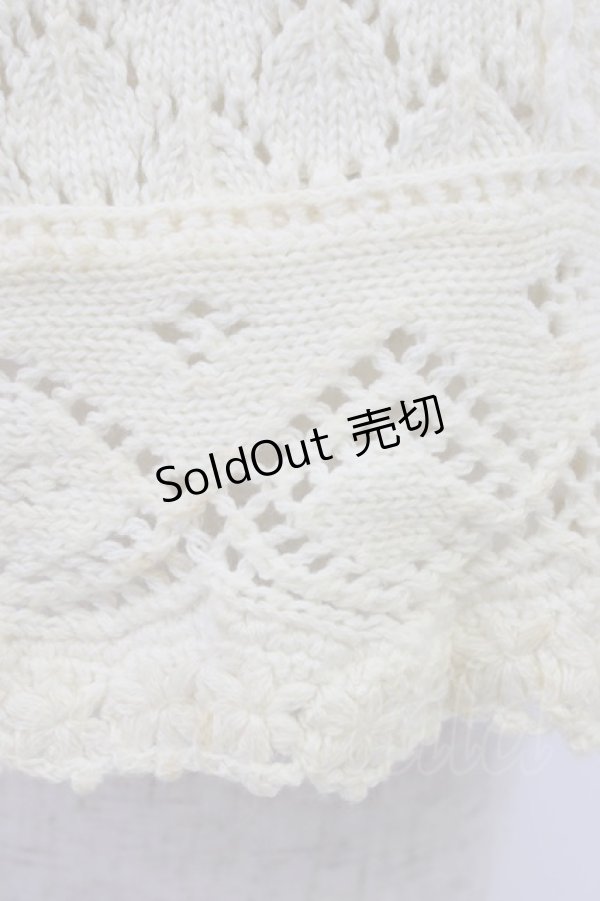 画像4: PINK HOUSE / カメリアモチーフパッチワークニットフードベスト  アイボリー T-26-03-21-005-LO-TO-SA-ZT (4)