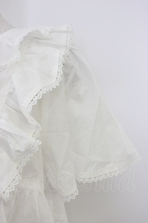 画像3: Chalmiere / ネグリジェブラウス M ホワイト T-26-03-21-001-0-BL-SA-ZT (3)