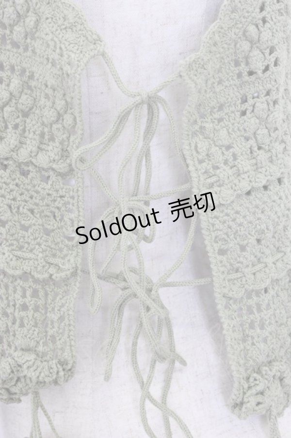 画像3: PINK HOUSE / ぶどうモチーフノースリーブニットトップス  グリーン T-26-03-21-007-LO-TO-SA-ZT (3)