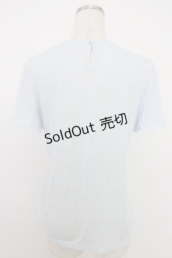 画像2: axes femme / バイカラーブラウス風プルオーバー M サックス T-26-03-21-011-AX-TO-SA-ZT (2)