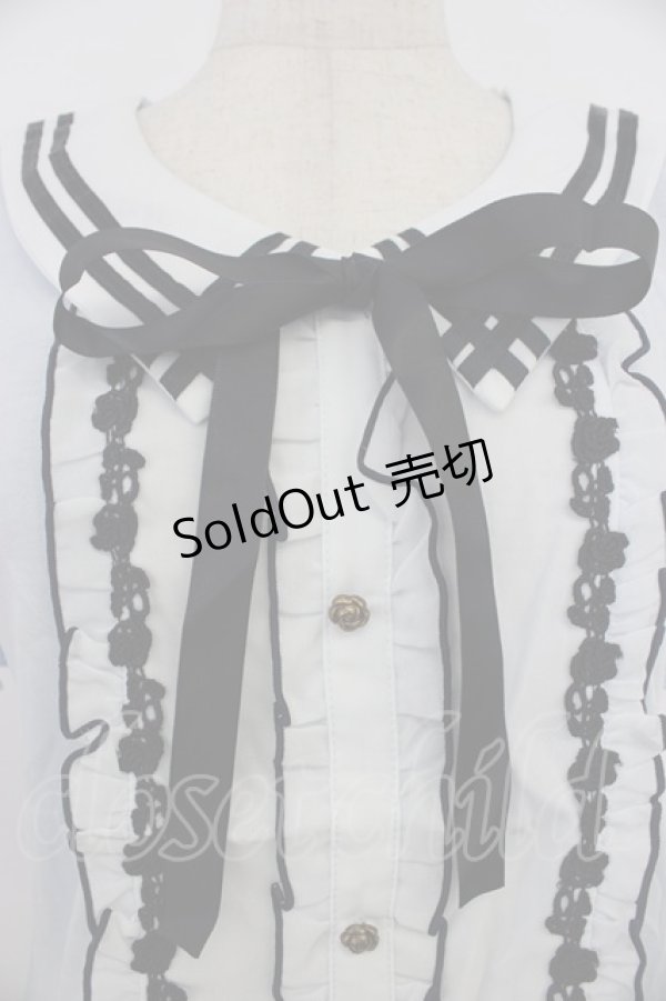 画像3: axes femme / バイカラーブラウス風プルオーバー M サックス T-26-03-21-011-AX-TO-SA-ZT (3)