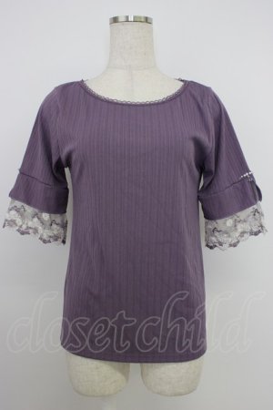 画像: axes femme / カラーチュールレースプルオーバー  パープル T-26-03-21-013-AX-TO-SA-ZT