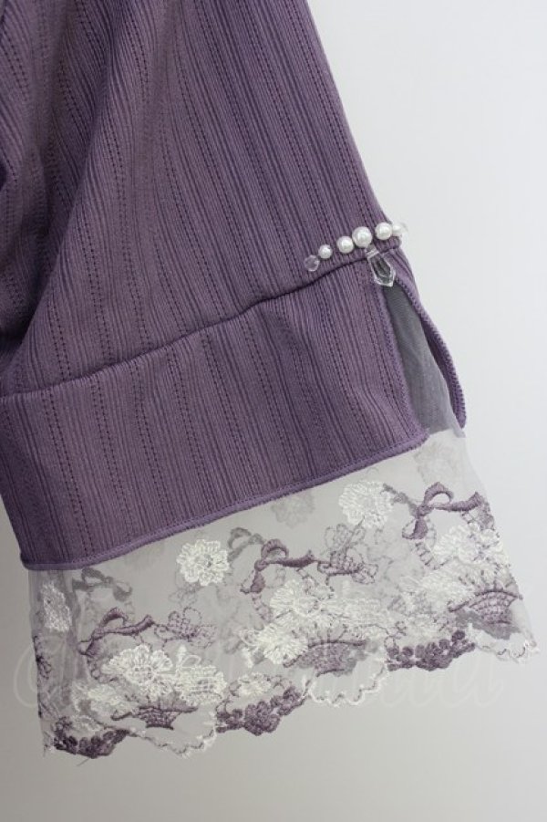 画像3: axes femme / カラーチュールレースプルオーバー  パープル T-26-03-21-013-AX-TO-SA-ZT (3)