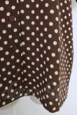 画像4: PINK HOUSE / ドット柄半袖開襟ブラウス  ブラウン T-26-03-21-014-LO-BL-SA-ZT (4)