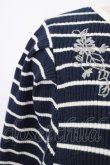 画像4: axes femme / 刺繍入りボーダーリブプルオーバー  ネイビー T-26-03-21-017-AX-TS-SA-ZT (4)