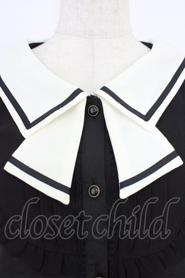 画像3: axes femme POETIQUE / セーラーデザインブラウス M ブラック T-26-03-21-020-AX-BL-SA-ZT (3)