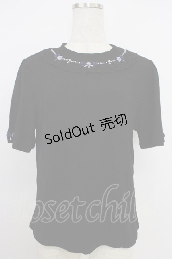 画像1: axes femme / 吸水速乾バラボトルネックPO  黒 T-26-03-21-021-AX-TO-SA-ZT (1)