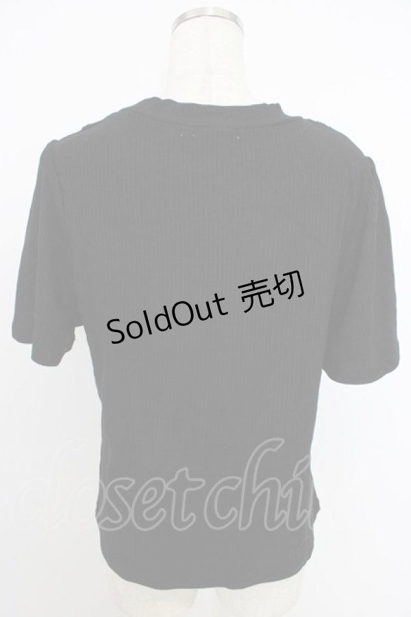 画像2: axes femme / 吸水速乾バラボトルネックPO  黒 T-26-03-21-021-AX-TO-SA-ZT (2)