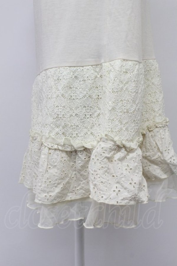 画像4: axes femme / 多種レース使いインナーワンピース M キナリ T-26-03-23-002-AX-OP-SA-ZT (4)