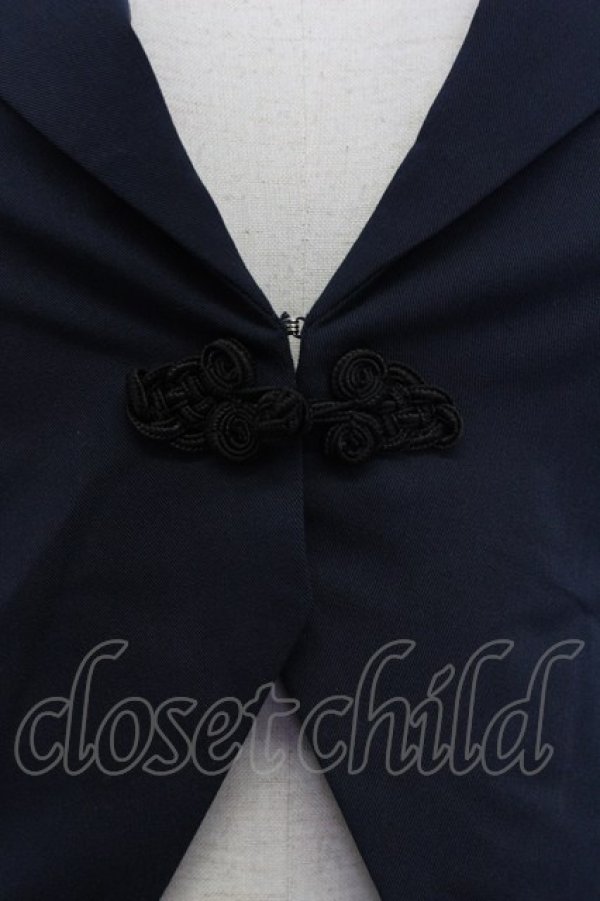 画像4: axes femme POETIQUE / チャイナボタンショートジャケット M ネイビー T-26-03-23-020-AX-JA-SA-ZT (4)