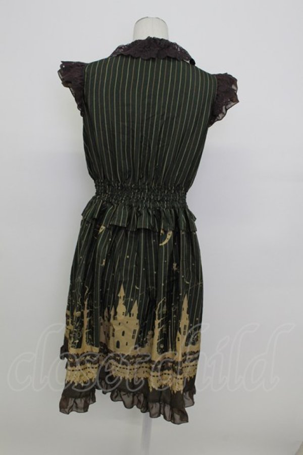 画像2: axes femme POETIQUE / ハロウィンメルヘン柄ワンピース  グリーン T-26-03-23-021-AX-OP-SA-ZT (2)