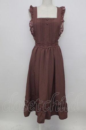 画像: axes femme / エプロン風レトロジャンスカ  モカ T-26-03-23-022-AX-OP-SA-ZT