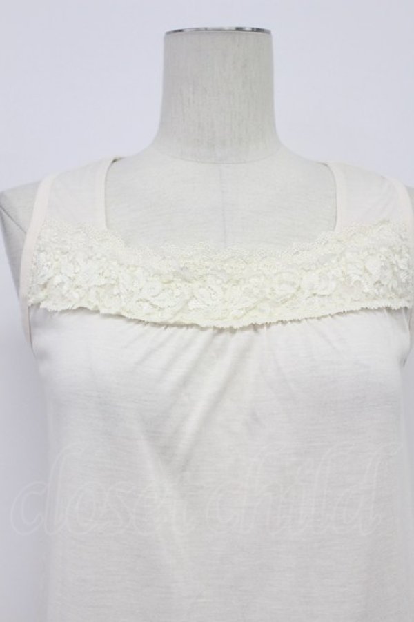 画像5: axes femme / 多種レース使いインナーワンピース M キナリ T-26-03-23-002-AX-OP-SA-ZT (5)