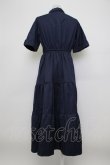 画像2: axes femme / ポケット付ティアードワンピース  ネイビー T-26-03-23-023-AX-OP-SA-ZT (2)