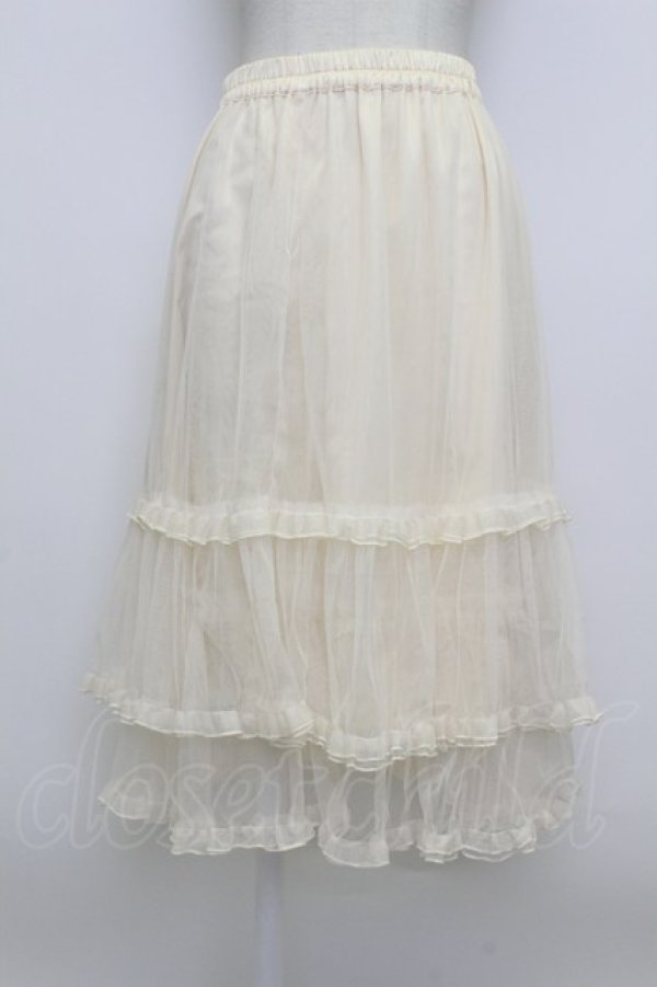 画像1: axes femme / ミドル丈チュールパニエ M 生成り T-26-03-23-024-AX-SK-SZ-ZT (1)