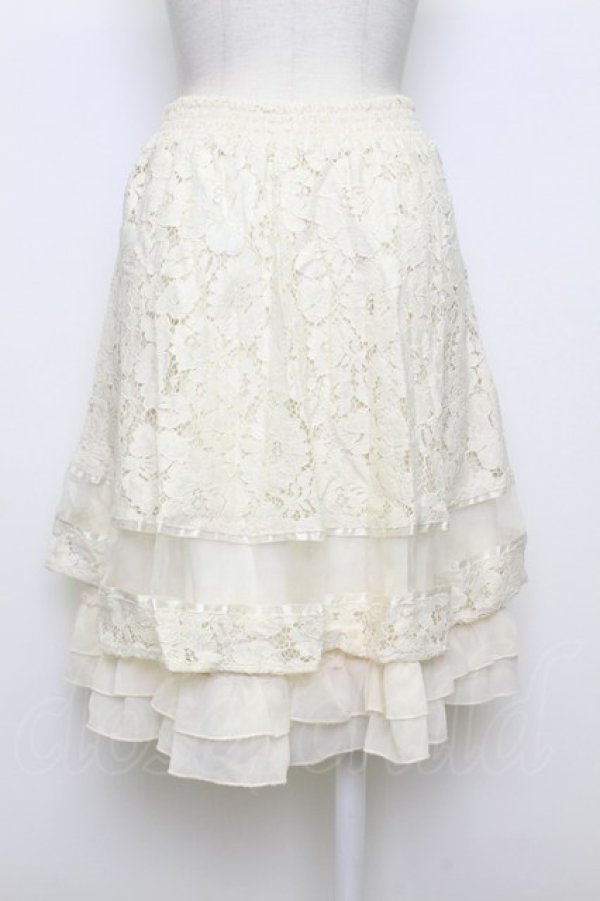 画像2: axes femme / ベルト付レースフレアスカート  キナリ T-26-03-23-025-AX-SK-SZ-ZT (2)