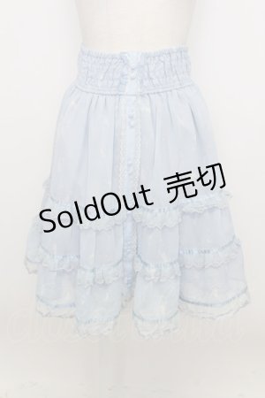 画像: axes femme / ムーンキャットティアードスカート  サックス T-26-03-23-028-AX-SK-SZ-ZT