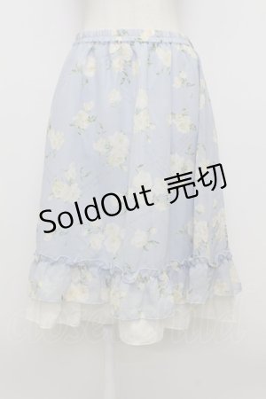 画像: axes femme / ローズスカート  サックス T-26-03-23-029-AX-SK-SZ-ZT