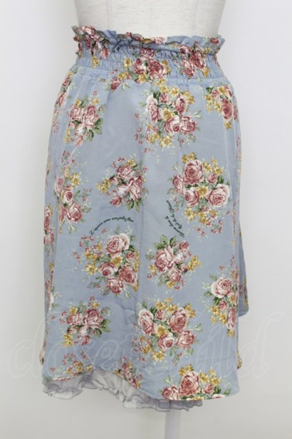 画像2: axes femme / ローズブーケスカート  サックス T-26-03-23-030-AX-SK-SZ-ZT (2)