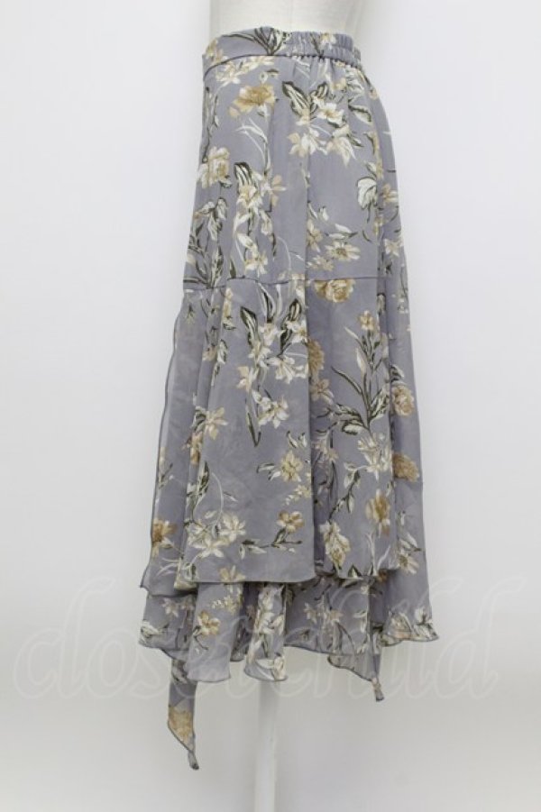 画像3: axes femme / フラワースカート  グレー T-26-03-23-031-AX-SK-SZ-ZT (3)