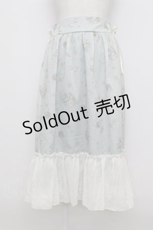 画像: axes femme / ティータイム柄スカート  ミント T-26-03-23-033-AX-SK-SZ-ZT