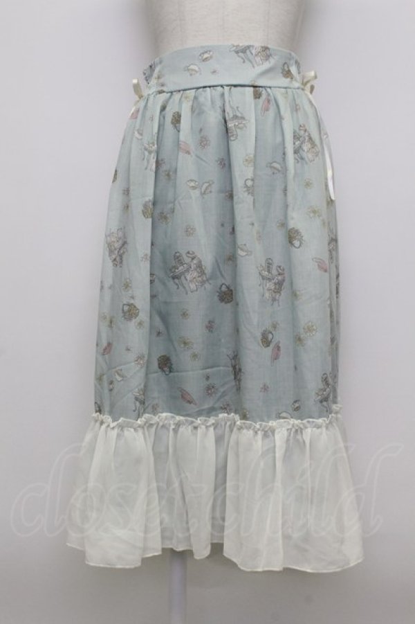 画像1: axes femme / ティータイム柄スカート  ミント T-26-03-23-033-AX-SK-SZ-ZT (1)