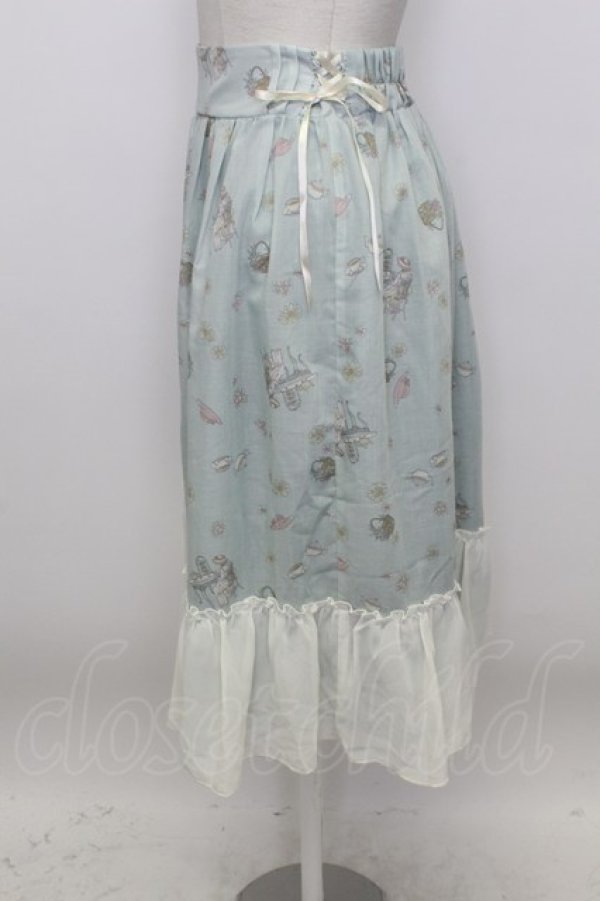 画像3: axes femme / ティータイム柄スカート  ミント T-26-03-23-033-AX-SK-SZ-ZT (3)