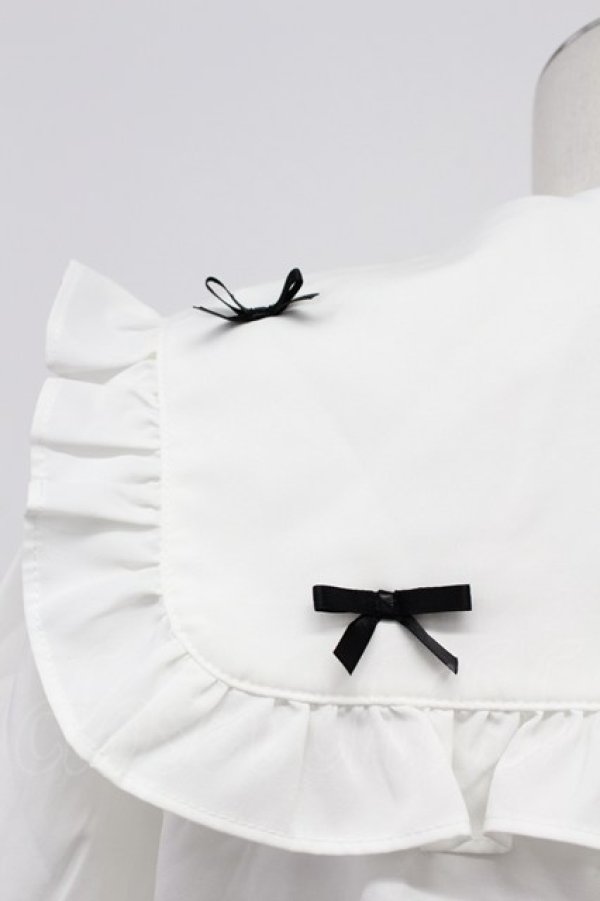 画像3: axes femme POETIQUE / プチリボンビッグ襟ブラウス M ホワイト T-26-03-23-003-AX-BL-SA-ZT (3)