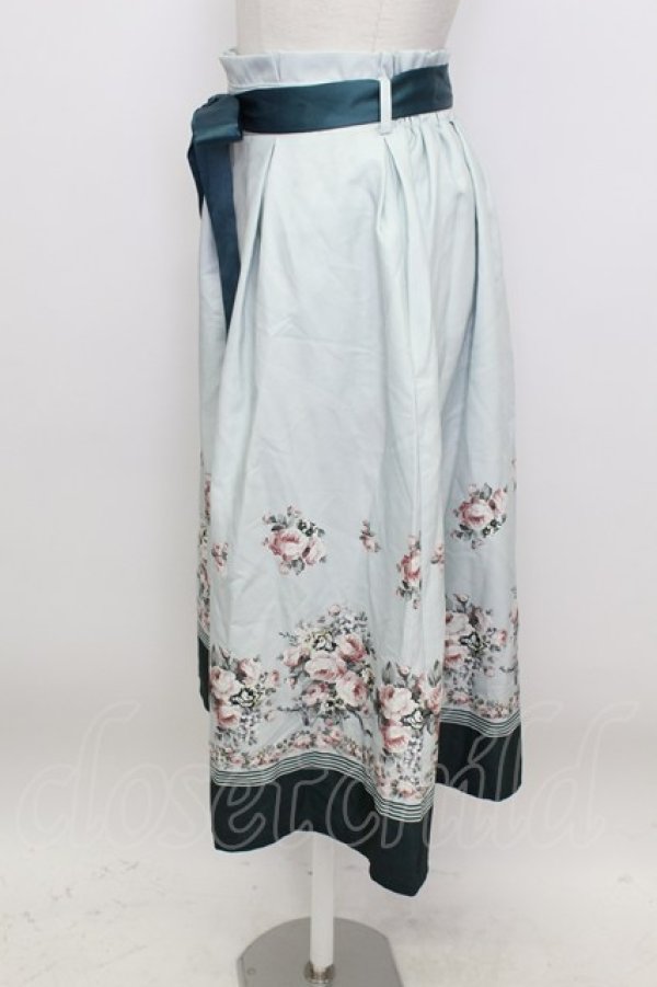 画像3: axes femme / ローズブーケ柄ミディスカート M グリーン T-26-03-23-034-AX-SK-SZ-ZT (3)