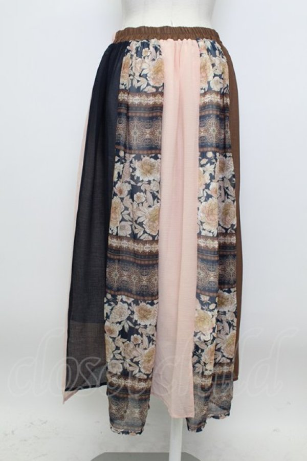 画像2: axes femme / 柄切換スカート   T-26-03-23-038-0-SK-SZ-ZT (2)