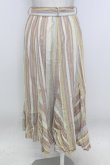 画像2: axes femme / マルチストライプスカート  ベージュ系 T-26-03-23-039-AX-SK-IG-ZT (2)