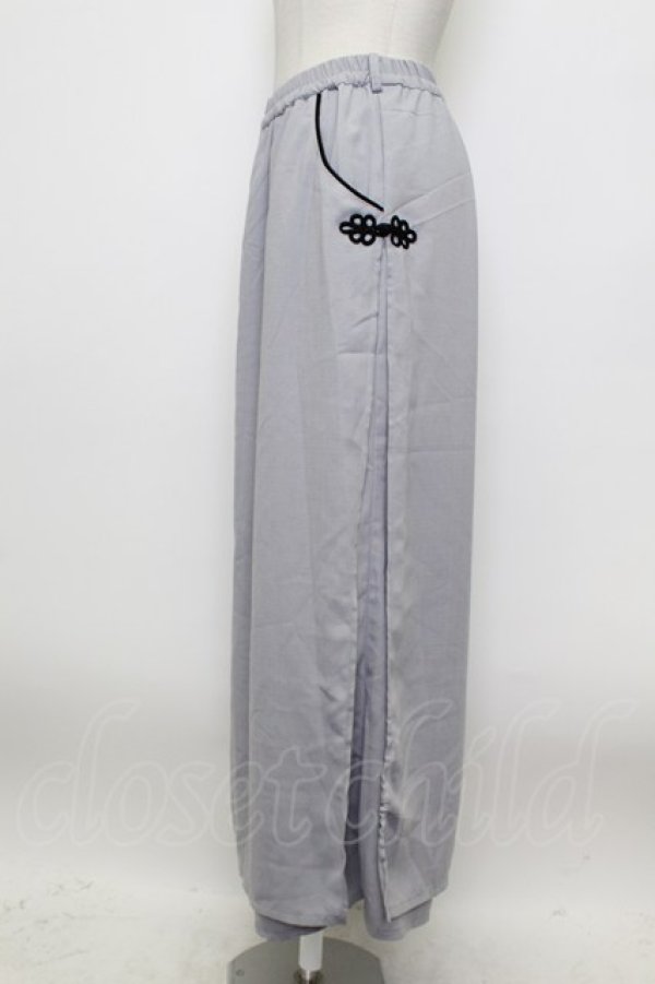 画像3: axes femme POETIQUE / ラップデザインチャイナパンツ M グレー T-26-03-23-044-AX-PA-SA-ZT (3)