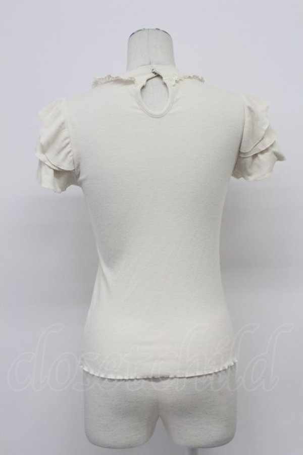 画像2: axes femme POETIQUE / 刺繍入りリブカットプルオーバー M キナリ T-26-03-23-001-AX-TO-SA-ZT (2)