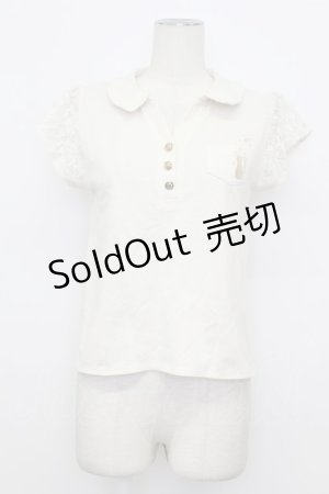 画像: axes femme / 刺繍入りポロシャツ M ブラック T-26-03-23-004-AX-TO-SA-ZT