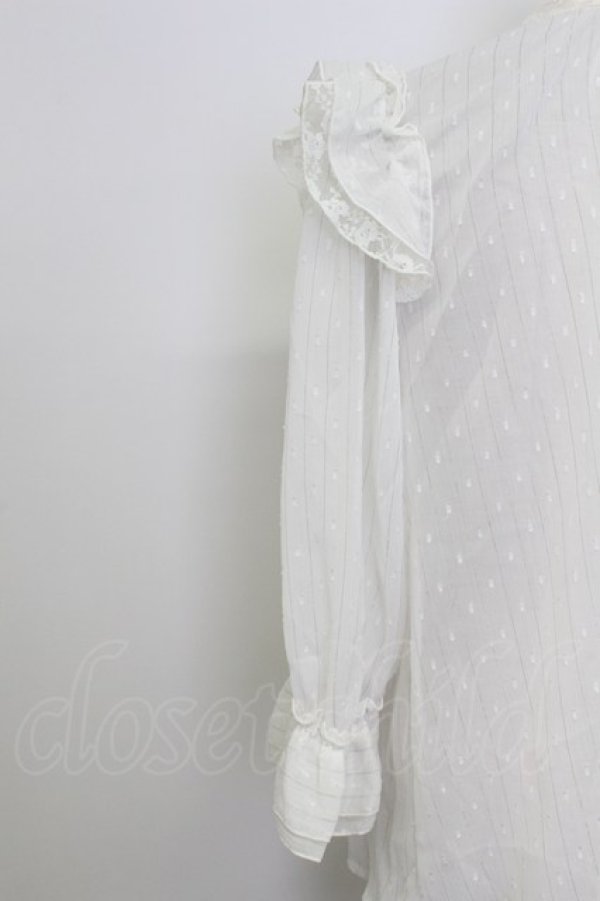 画像3: axes femme / 2WAYラメ混ドビー素材ブラウス  白 T-26-03-23-005-AX-BL-SA-ZT (3)