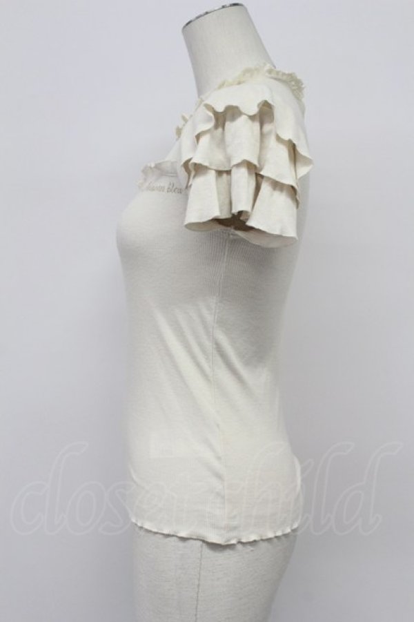 画像3: axes femme POETIQUE / 刺繍入りリブカットプルオーバー M キナリ T-26-03-23-001-AX-TO-SA-ZT (3)